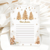 Gouden Kerstboom Capsule Nota Bericht Kaart