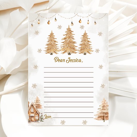 Gouden Kerstboom Capsule Nota Bericht Kaart