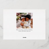 Gouden Kerstboom Custom Photo Black Luxury Folie Feestdagenkaart (Achterkant)