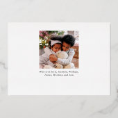 Gouden Kerstboom Custom Photo Green Luxury Folie Feestdagenkaart (Achterkant)