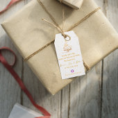 Gouden Kerstboom Dank u bericht Corporate Cadeaulabel