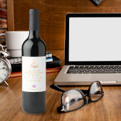 Gouden Kerstboom Dank u bericht Corporate Wijn Etiket