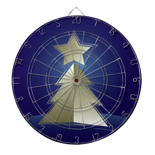 Gouden kerstboom dartbord (Voorkant)