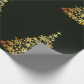 Gouden kerstboom Donkergroen inpakpapier (Hoek)