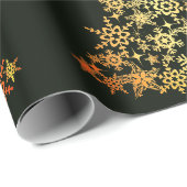 Gouden kerstboom Donkergroen inpakpapier (Rol Hoek)