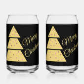 Gouden Kerstboom Drinkservies Set Blikvorm Glas (Voorkant)