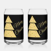 Gouden Kerstboom Drinkservies Set Blikvorm Glas (Achterkant)