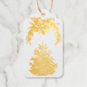 Gouden kerstboom en baard cadeaulabels (Voorkant)