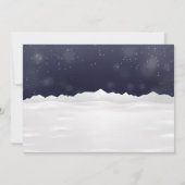 Gouden kerstboom en kerstboomrendierpartij kaart (Achterkant)