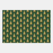 Gouden kerstboom en ster op groen inpakpapier vel (Voorkant 2)