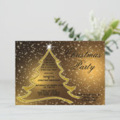 Gouden kerstboom - Feestdagen Kaart (Staand voorkant)
