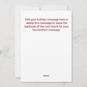 gouden kerstboom feestdagenkaart (Achterkant)