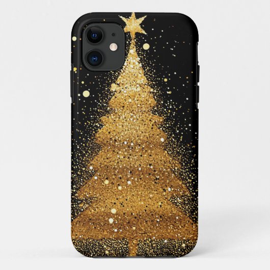 Gouden Kerstboom Festive Esthetische Vormgeving Case-Mate iPhone Case (Achterkant)