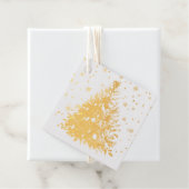Gouden Kerstboom Folie Favor Tags (Met doos)