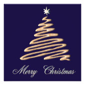 gouden kerstboom foto afdruk (Voorkant)