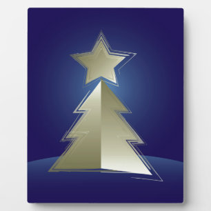 Gouden kerstboom fotoplaat
