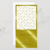 Gouden Kerstboom Geprègede Groeten Feestdagenkaart (Voorkant / Achterkant)