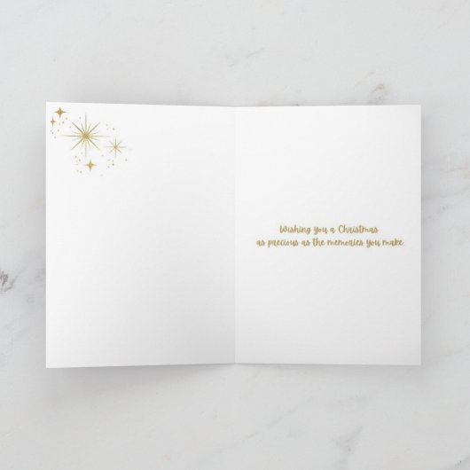 Gouden kerstboom, glamour kaart (Binnen)