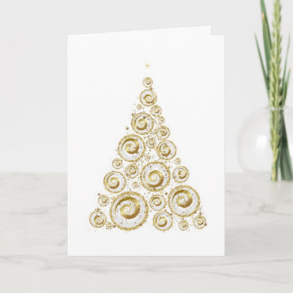Gouden kerstboom, glamour kaart