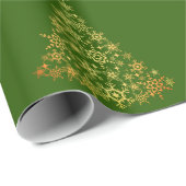 Gouden kerstboom groen inpakpapier (Rol Hoek)