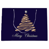 gouden kerstboom groot cadeauzakje (Voorkant)