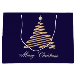 gouden kerstboom groot cadeauzakje