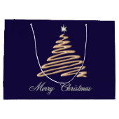 gouden kerstboom groot cadeauzakje (Achterkant)