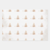 gouden kerstboom inpakpapier vel (Voorkant 3)