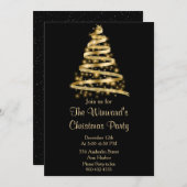 gouden kerstboom kaart (Voorkant / Achterkant)