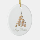 gouden kerstboom keramisch ornament (Rechts)