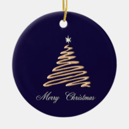 gouden kerstboom keramisch ornament