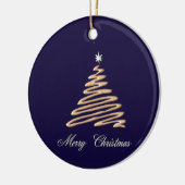 gouden kerstboom keramisch ornament (Links)