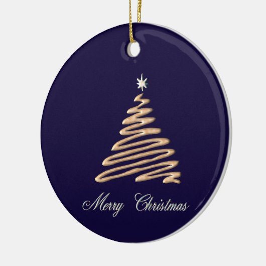 gouden kerstboom keramisch ornament (Links)