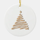 gouden kerstboom keramisch ornament (Voorkant)