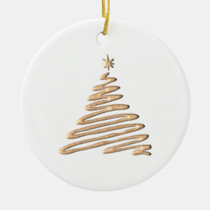 gouden kerstboom keramisch ornament