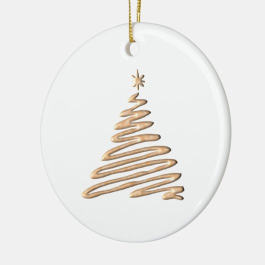 gouden kerstboom keramisch ornament (Links)