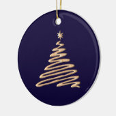 gouden kerstboom keramisch ornament (Links)