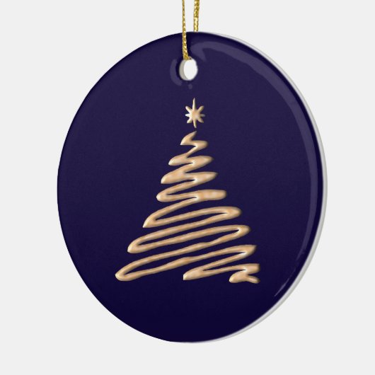 gouden kerstboom keramisch ornament (Links)