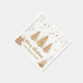 Gouden Kerstboom Kerstfeest Servet (Hoek)