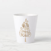 gouden kerstboom latte mok (Voorkant)