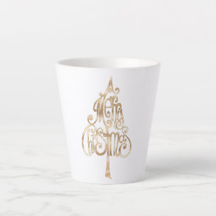 gouden kerstboom latte mok