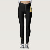 Gouden Kerstboom Leggings (Voorkant)
