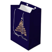 gouden kerstboom medium cadeauzakje (Voorkant Gekanteld)