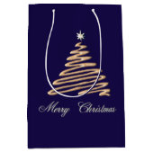 gouden kerstboom medium cadeauzakje (Voorkant)