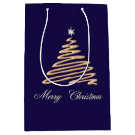 gouden kerstboom medium cadeauzakje