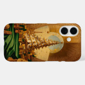 Gouden kerstboom met Eiffeltoren Case-Mate iPhone Case (Achterkant (horizontaal))