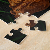 Gouden kerstboom met Eiffeltoren Legpuzzel (Zijkant)
