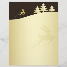 Gouden kerstboom met rendier