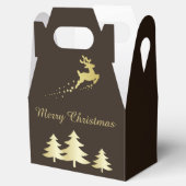 Gouden kerstboom met rendier bedankdoosjes (Geopend)