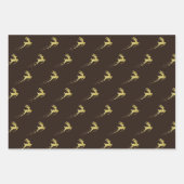 Gouden kerstboom met rendier inpakpapier vel (Voorkant 2)